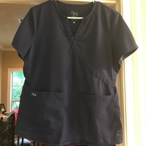 NrG navy scrub tops